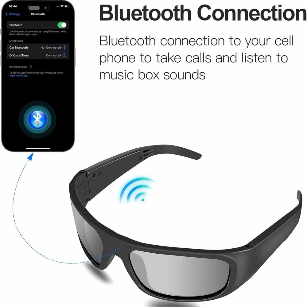 Bluetooth Smart Glasses - Black